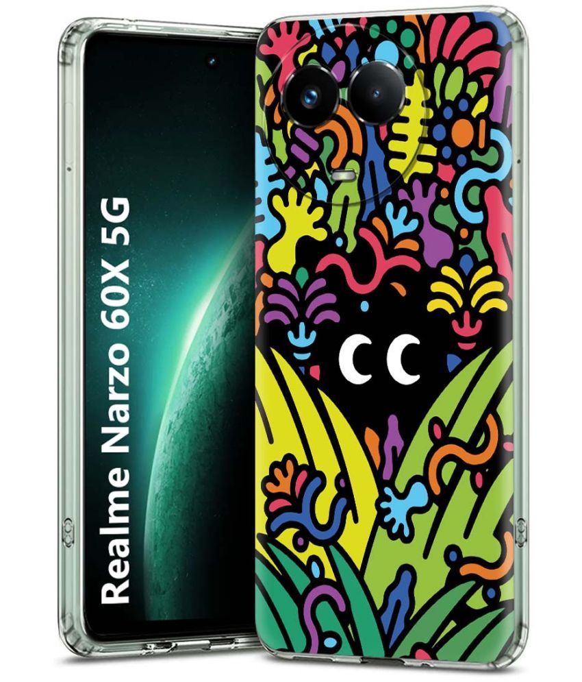     			Fashionury Multicolor Printed Back Cover Silicon Compatible For Realme Narzo 60x 5G ( Pack of 1 )