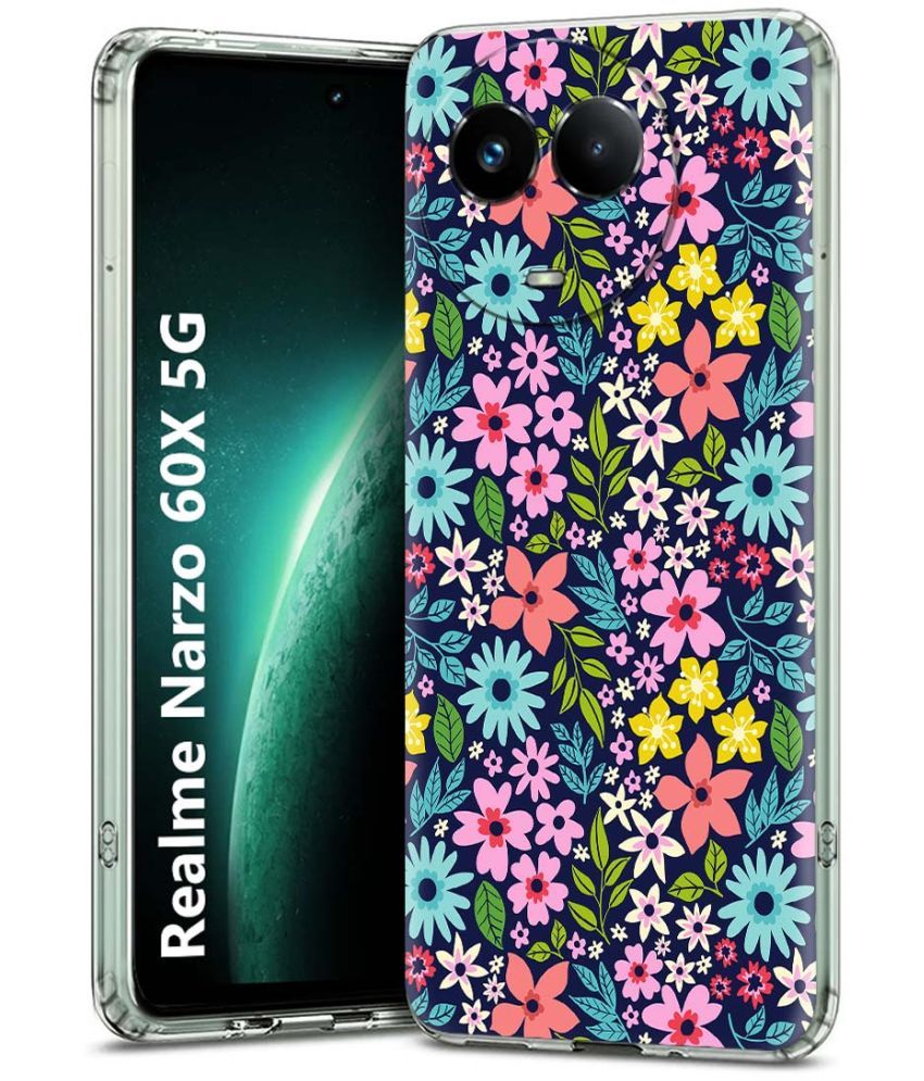     			Fashionury Multicolor Printed Back Cover Silicon Compatible For Realme Narzo 60x 5G ( Pack of 1 )