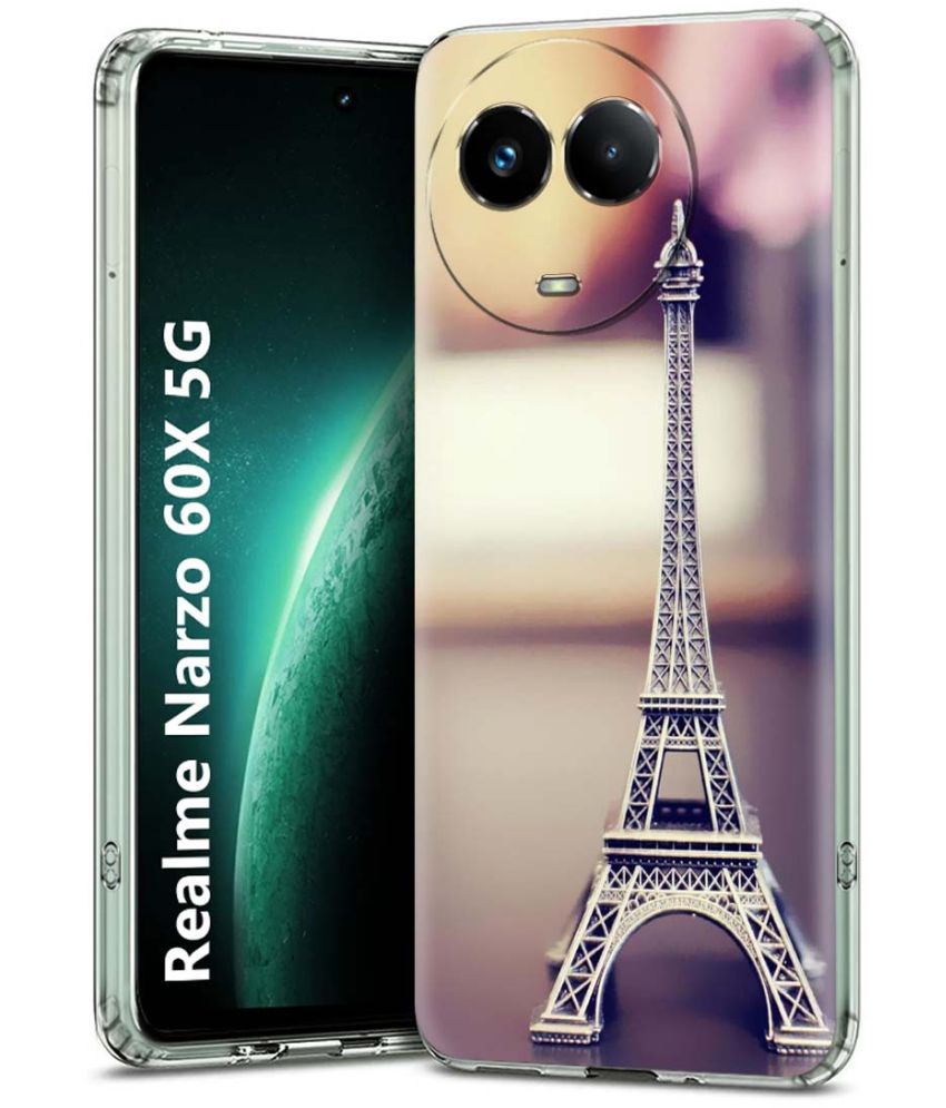     			Fashionury Multicolor Printed Back Cover Silicon Compatible For Realme Narzo 60x 5G ( Pack of 1 )