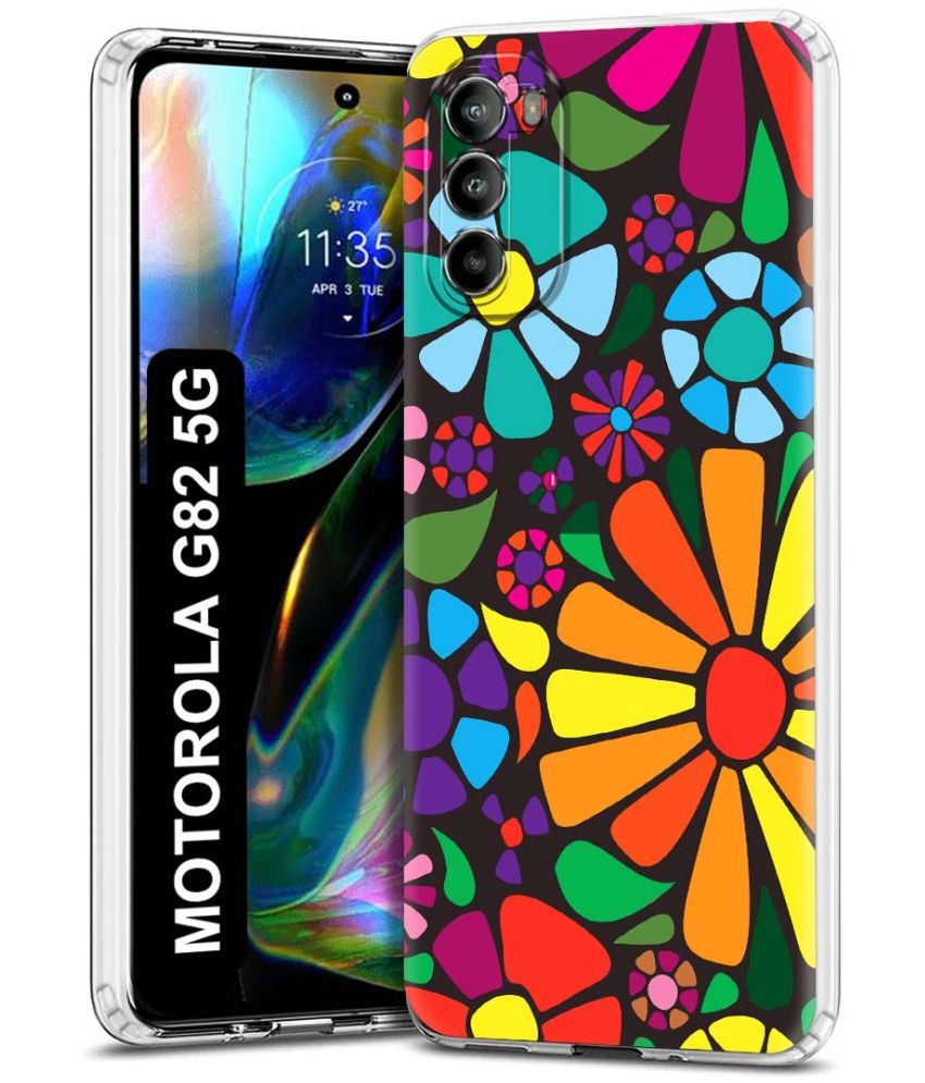     			Fashionury Multicolor Printed Back Cover Silicon Compatible For Motorola Moto G82 5G ( Pack of 1 )