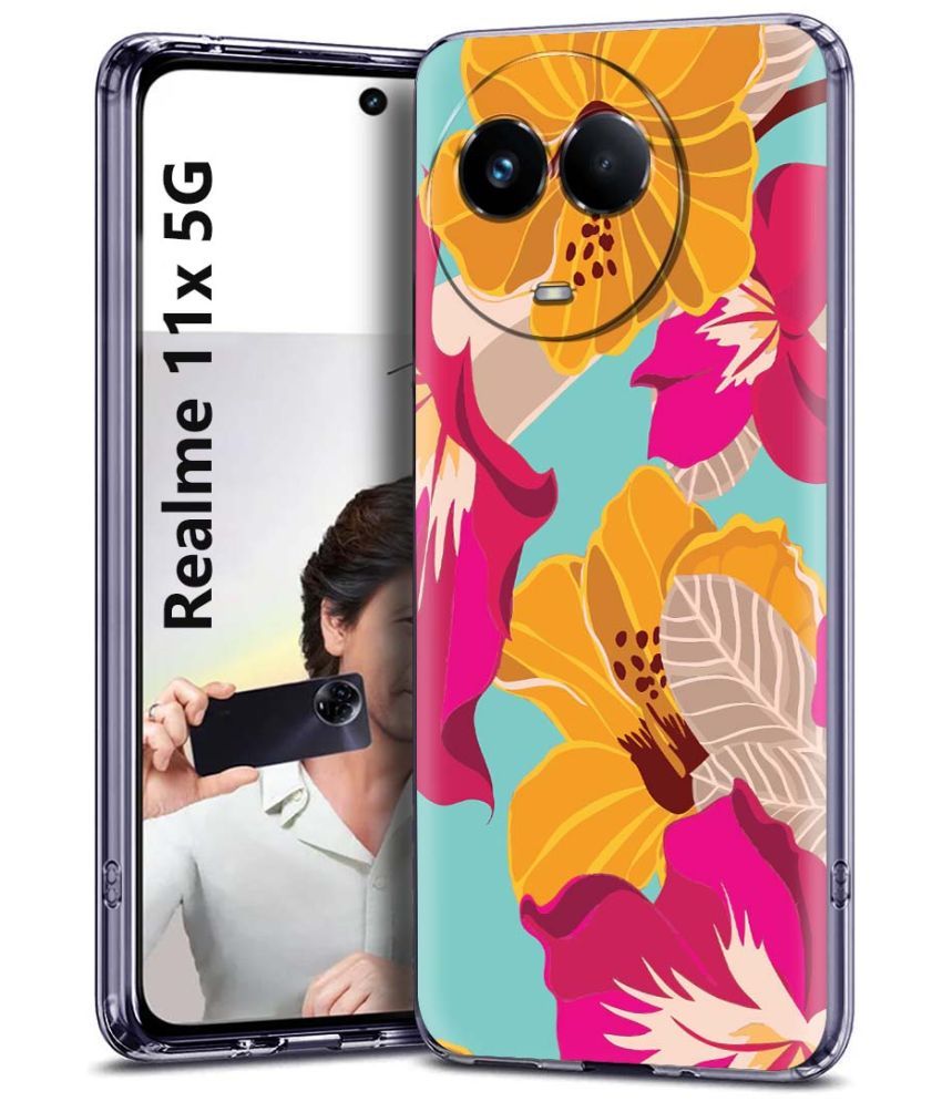     			Fashionury Multicolor Printed Back Cover Silicon Compatible For Realme 11X 5G ( Pack of 1 )