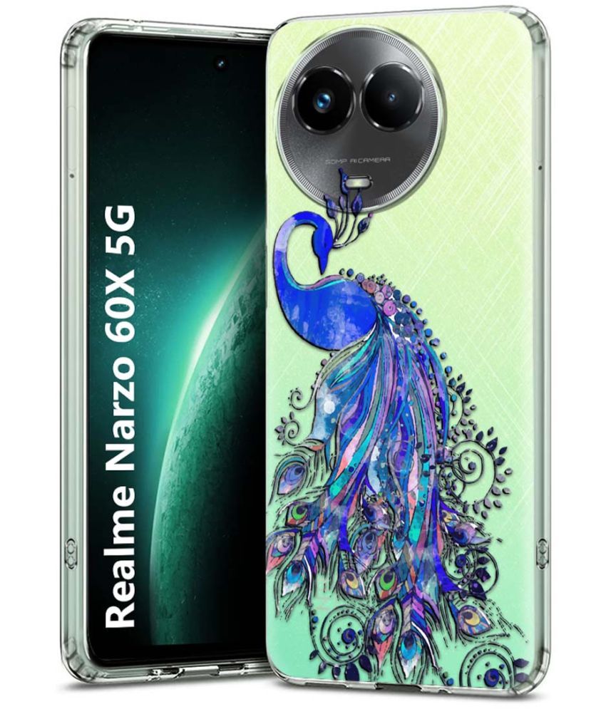     			Fashionury Multicolor Printed Back Cover Silicon Compatible For Realme Narzo 60x 5G ( Pack of 1 )