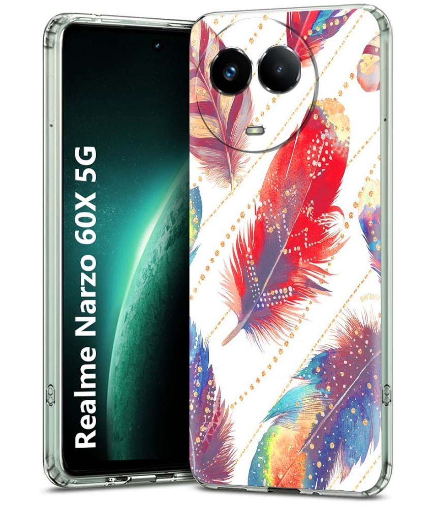     			Fashionury Multicolor Printed Back Cover Silicon Compatible For Realme Narzo 60x 5G ( Pack of 1 )