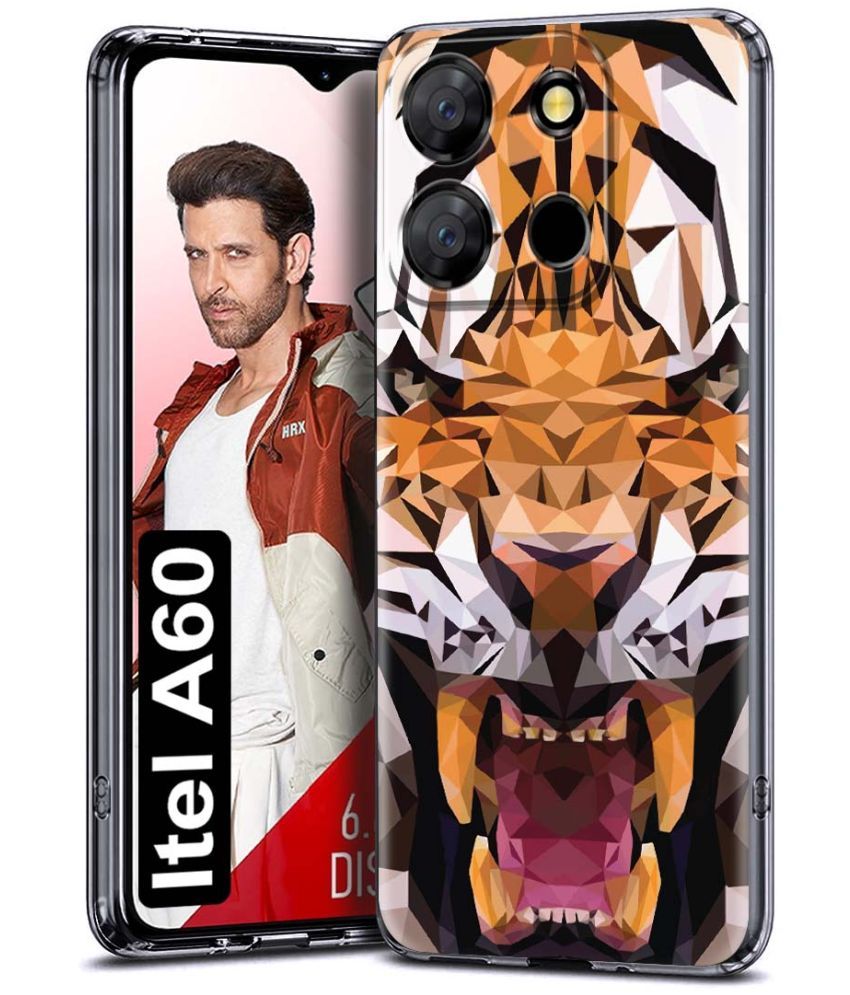     			Fashionury Multicolor Printed Back Cover Silicon Compatible For iTel A60 ( Pack of 1 )