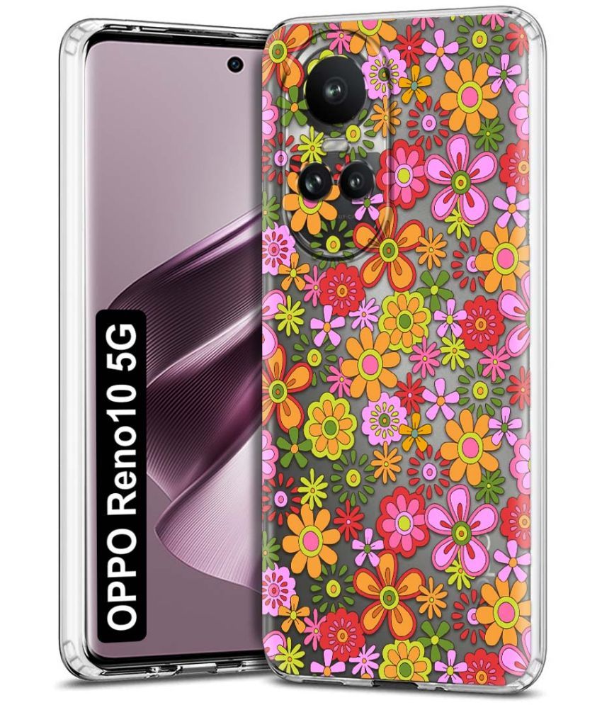     			Fashionury Multicolor Printed Back Cover Silicon Compatible For Oppo Reno 10 5G ( Pack of 1 )