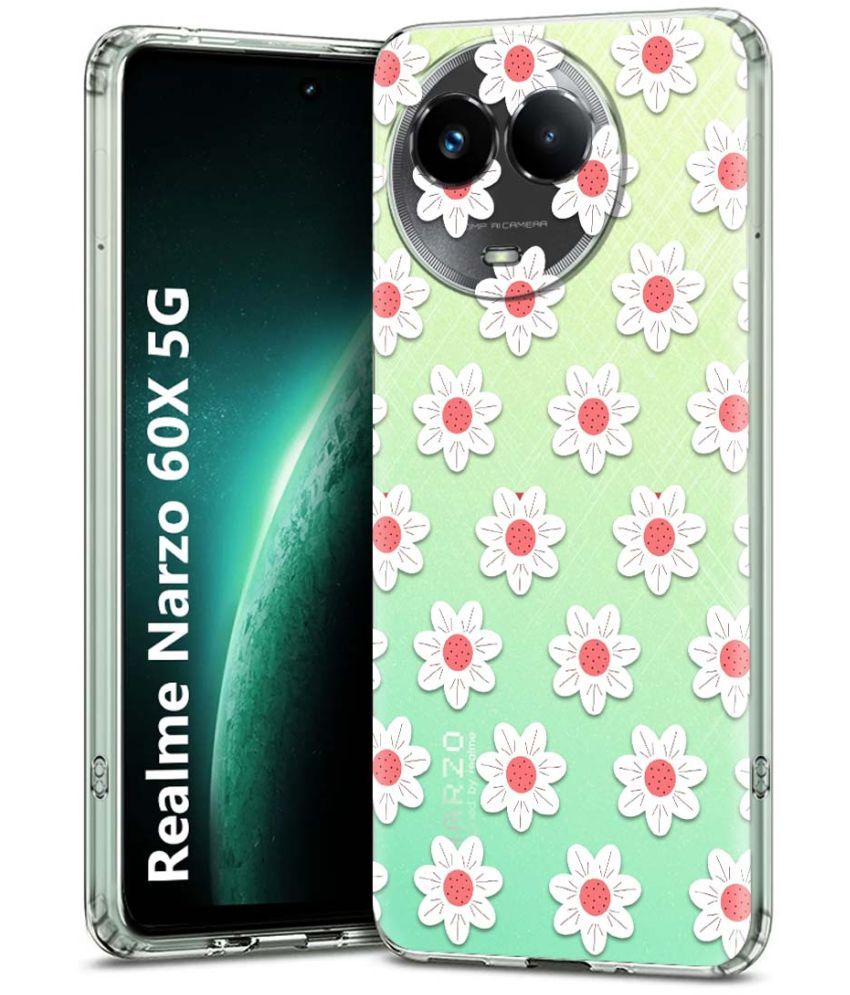     			Fashionury Multicolor Printed Back Cover Silicon Compatible For Realme Narzo 60x 5G ( Pack of 1 )