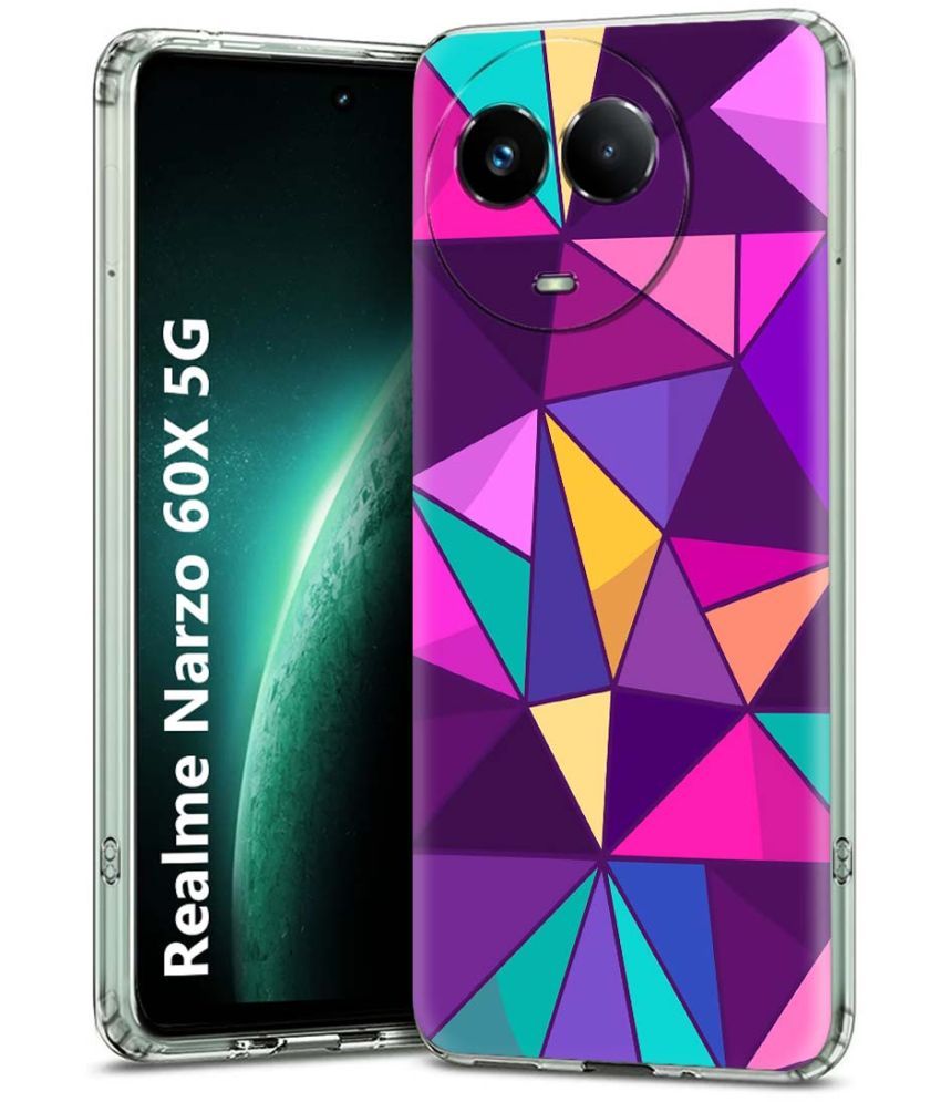     			Fashionury Multicolor Printed Back Cover Silicon Compatible For Realme Narzo 60x 5G ( Pack of 1 )