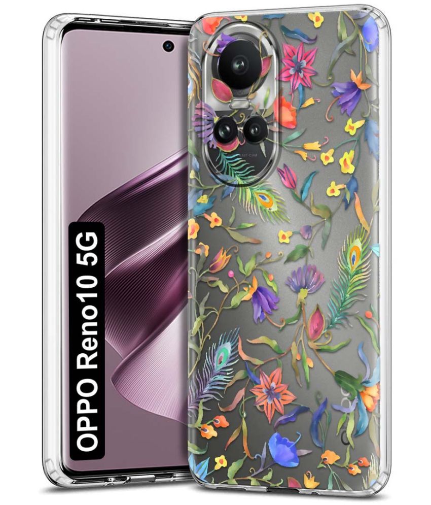     			Fashionury Multicolor Printed Back Cover Silicon Compatible For Oppo Reno 10 5G ( Pack of 1 )