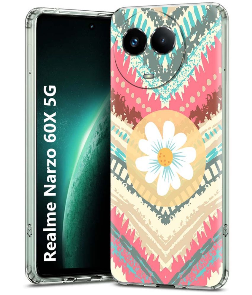     			Fashionury Multicolor Printed Back Cover Silicon Compatible For Realme Narzo 60x 5G ( Pack of 1 )