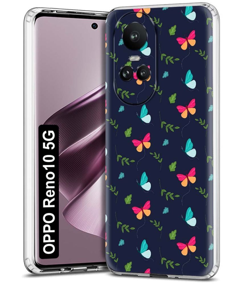     			Fashionury Multicolor Printed Back Cover Silicon Compatible For Oppo Reno 10 5G ( Pack of 1 )