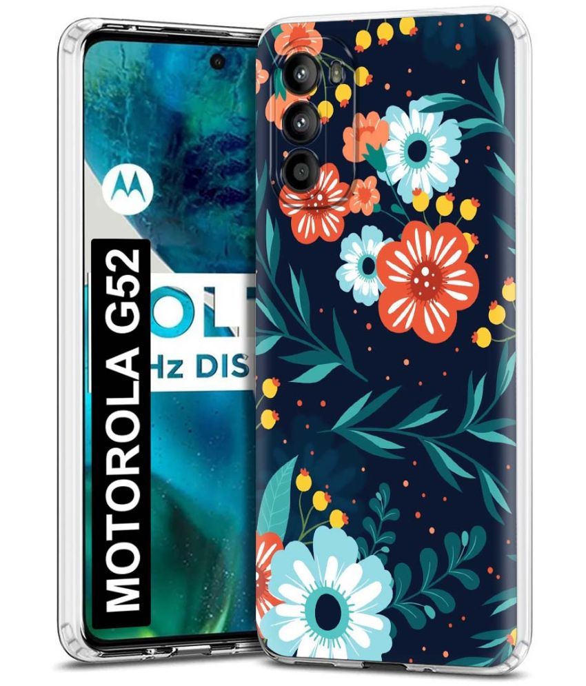     			Fashionury Multicolor Printed Back Cover Silicon Compatible For MOTOROLA g52 ( Pack of 1 )