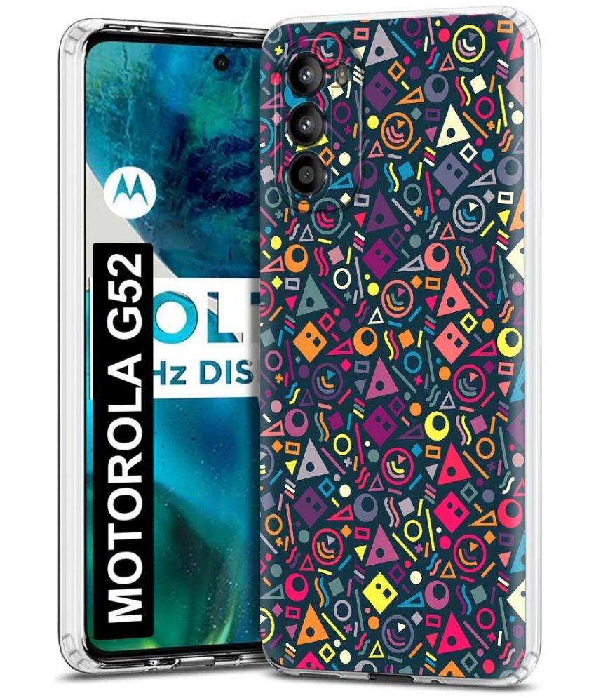     			Fashionury Multicolor Printed Back Cover Silicon Compatible For MOTOROLA g52 ( Pack of 1 )