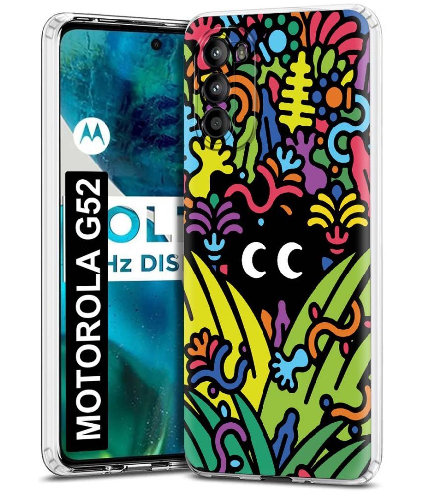     			Fashionury Multicolor Printed Back Cover Silicon Compatible For MOTOROLA g52 ( Pack of 1 )