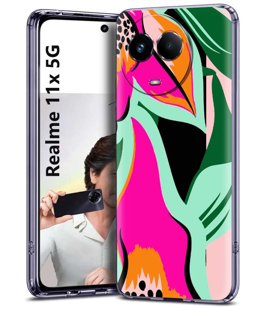     			Fashionury Multicolor Printed Back Cover Silicon Compatible For Realme 11X 5G ( Pack of 1 )