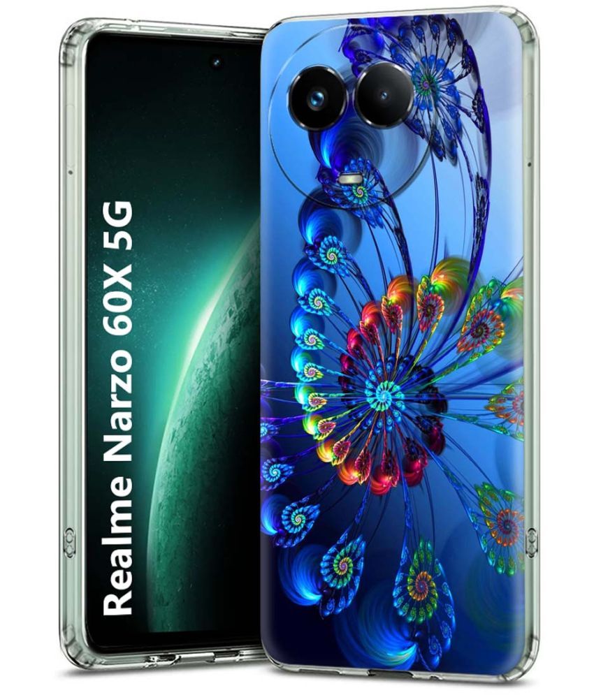     			Fashionury Multicolor Printed Back Cover Silicon Compatible For Realme Narzo 60x 5G ( Pack of 1 )