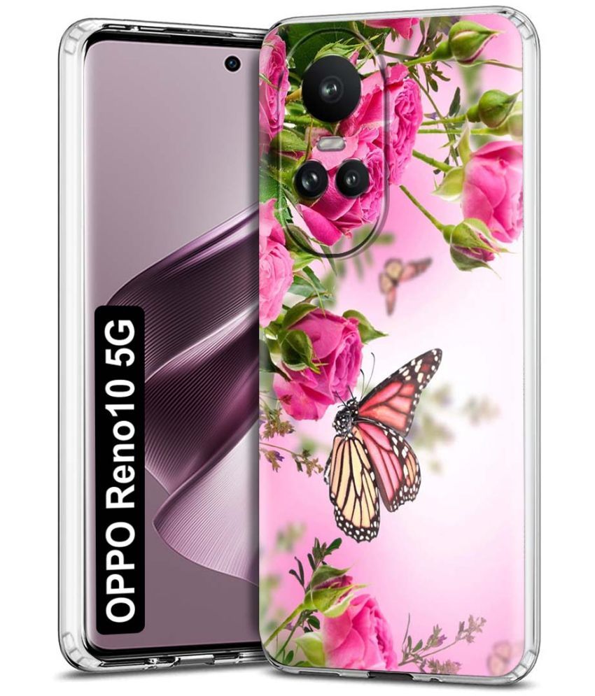     			Fashionury Multicolor Printed Back Cover Silicon Compatible For Oppo Reno 10 5G ( Pack of 1 )