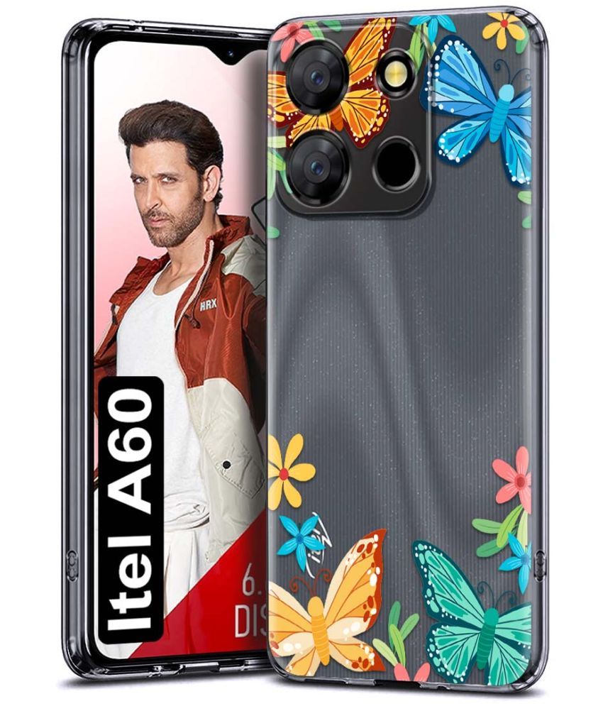     			Fashionury Multicolor Printed Back Cover Silicon Compatible For iTel A60 ( Pack of 1 )