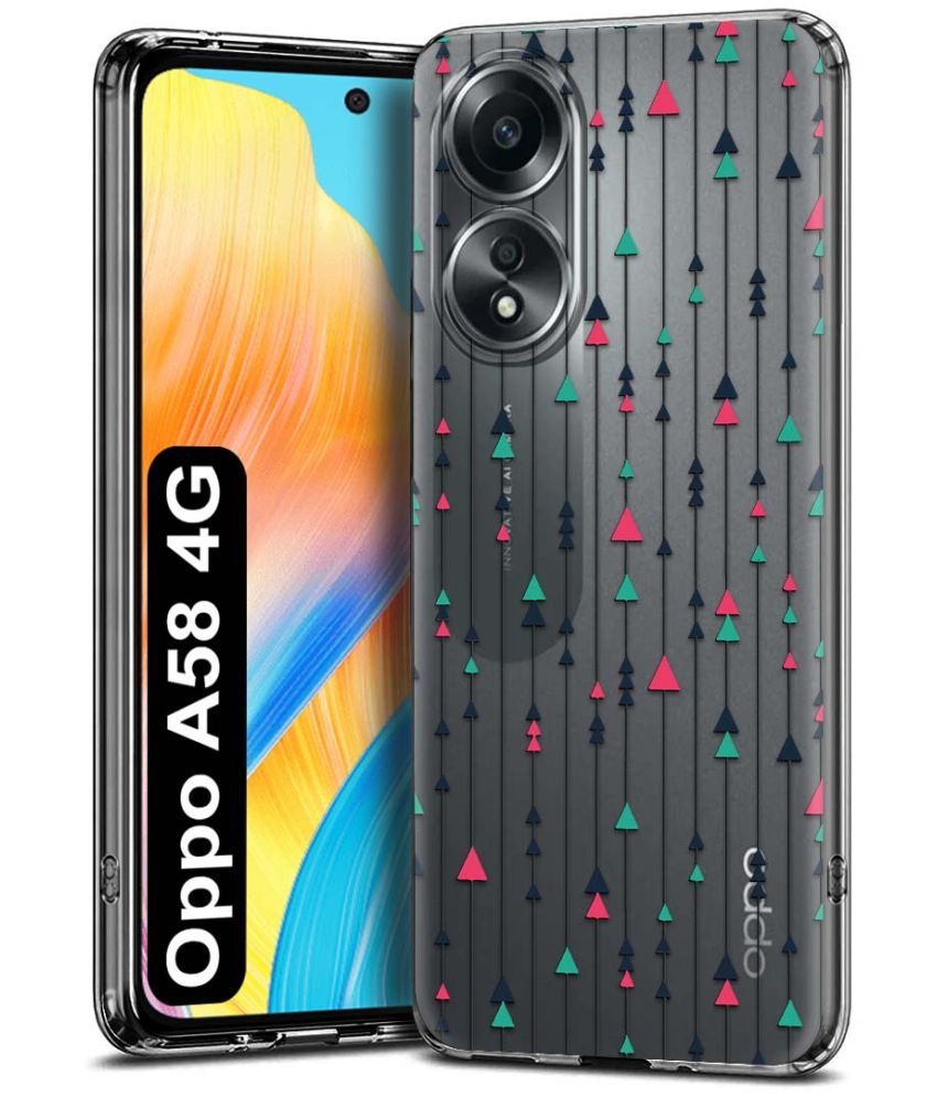     			Fashionury Multicolor Printed Back Cover Silicon Compatible For Oppo A58 4G ( Pack of 1 )