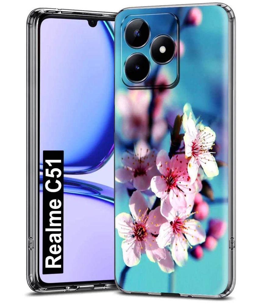     			Fashionury Multicolor Printed Back Cover Silicon Compatible For Realme C51 ( Pack of 1 )