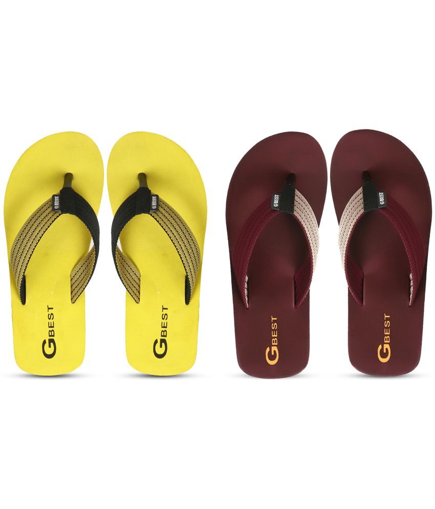     			GBest Multicolor Men's Thong Flip Flop