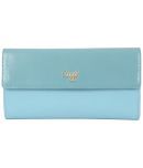 Baggit Faux Leather Blue Women's Three fold Wallet ( Pack of 1 )