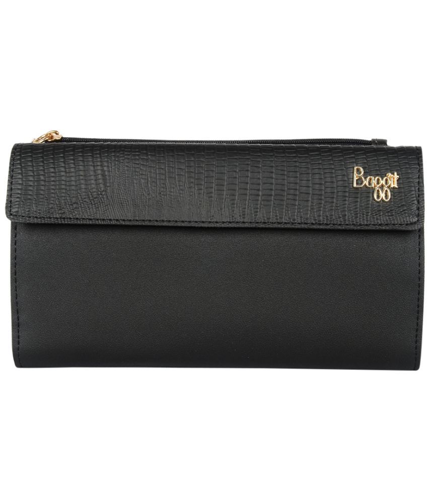     			Baggit Faux Leather Black Women's Bi Fold Wallet ( Pack of 1 )