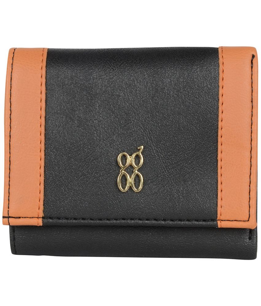     			Baggit Faux Leather Black Women's Three fold Wallet ( Pack of 1 )