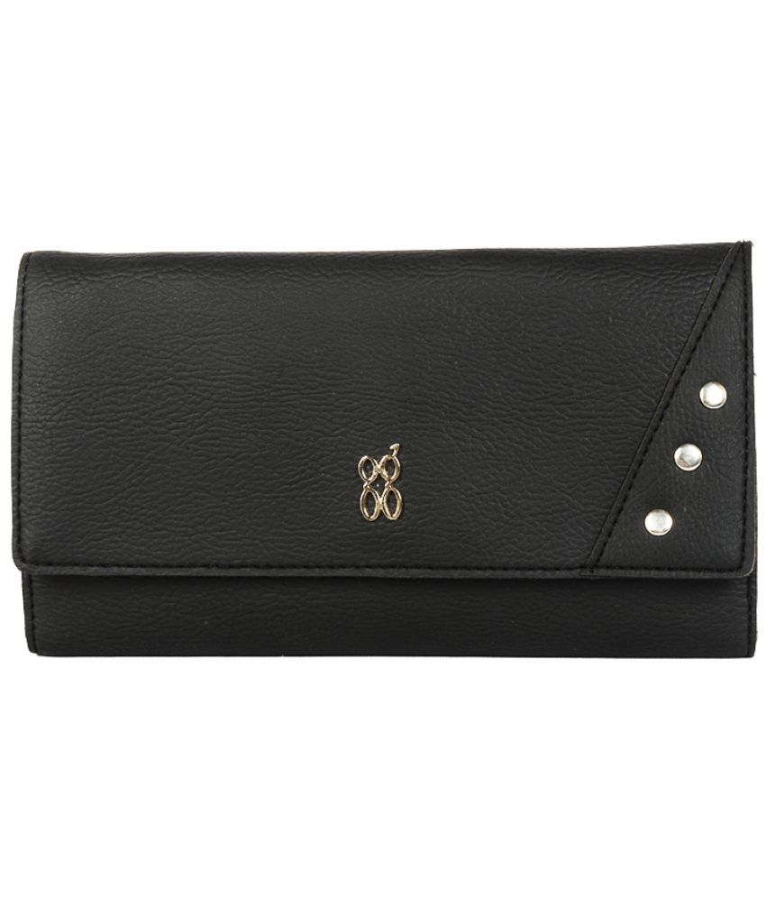     			Baggit Faux Leather Black Women's Three fold Wallet ( Pack of 1 )