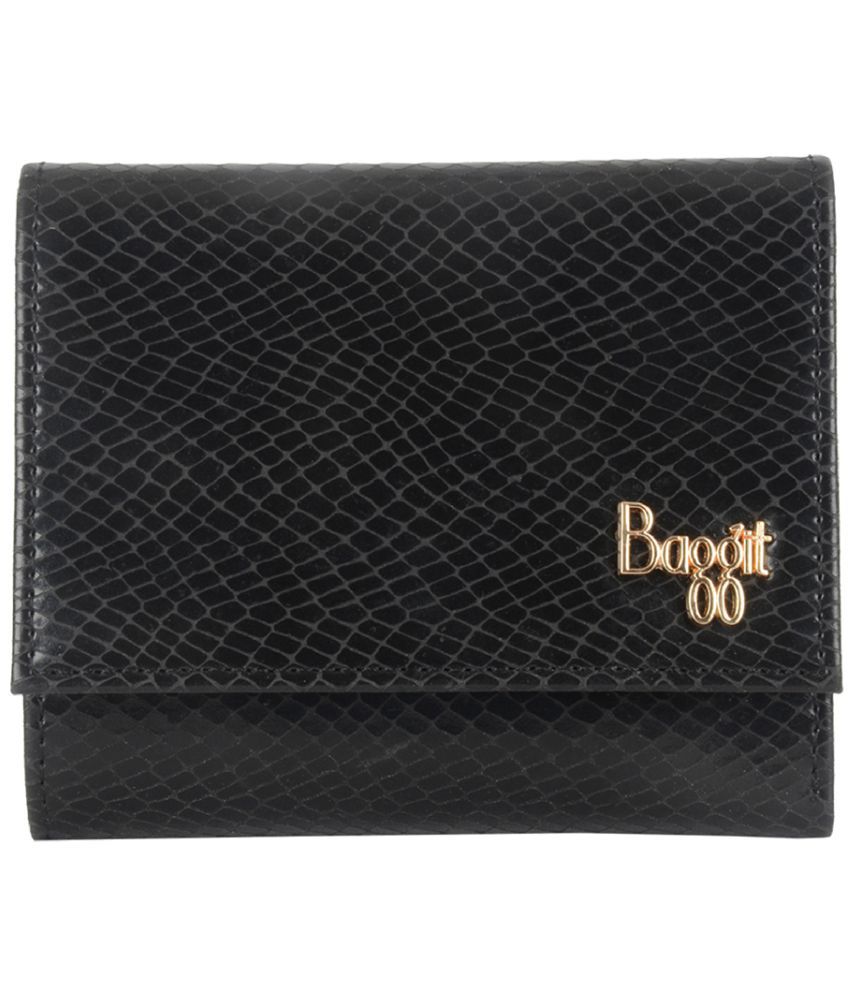     			Baggit Faux Leather Black Women's Three fold Wallet ( Pack of 1 )