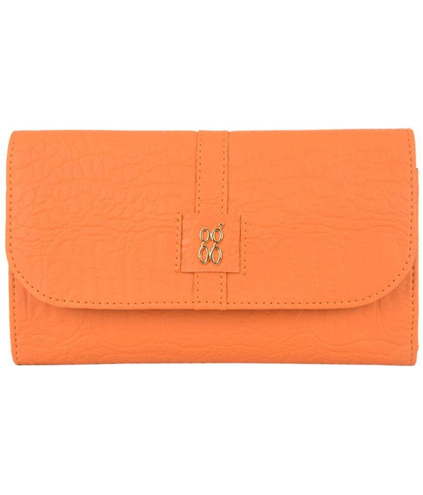     			Baggit Faux Leather Orange Women's Three fold Wallet ( Pack of 1 )