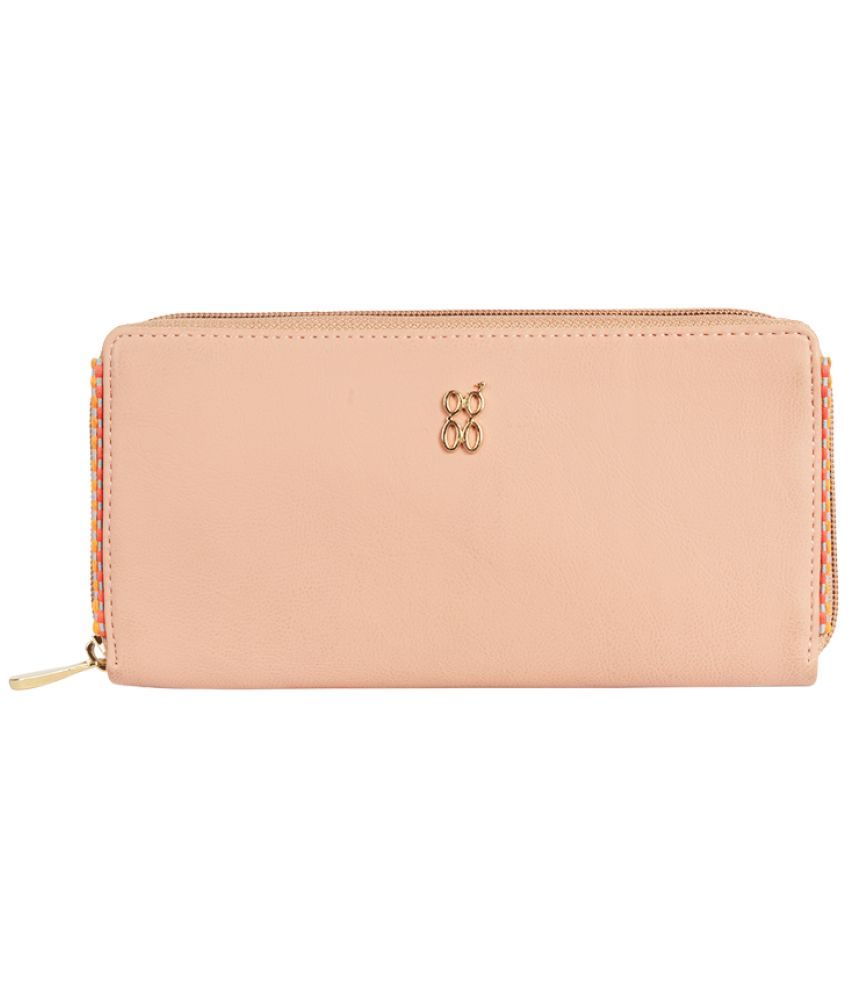     			Baggit Faux Leather Pink Women's Zip Around Wallet ( Pack of 1 )