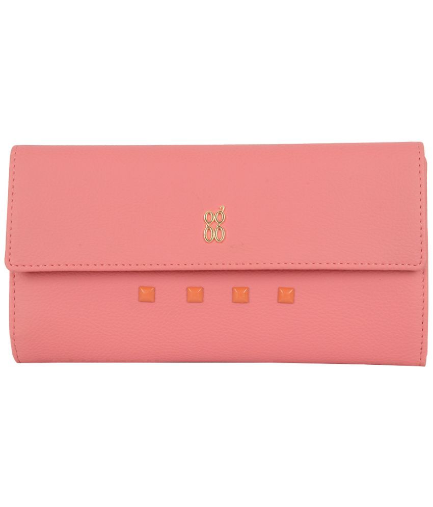     			Baggit Faux Leather Pink Women's Three fold Wallet ( Pack of 1 )