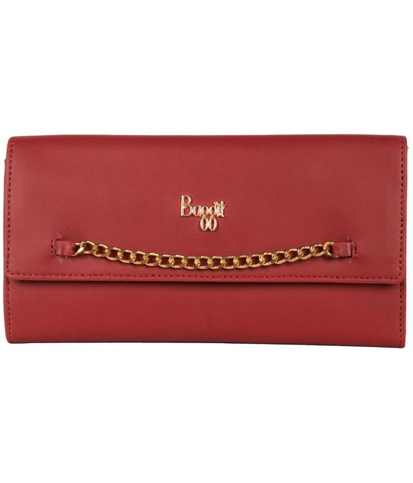     			Baggit PU Red Women's Three fold Wallet ( Pack of 1 )