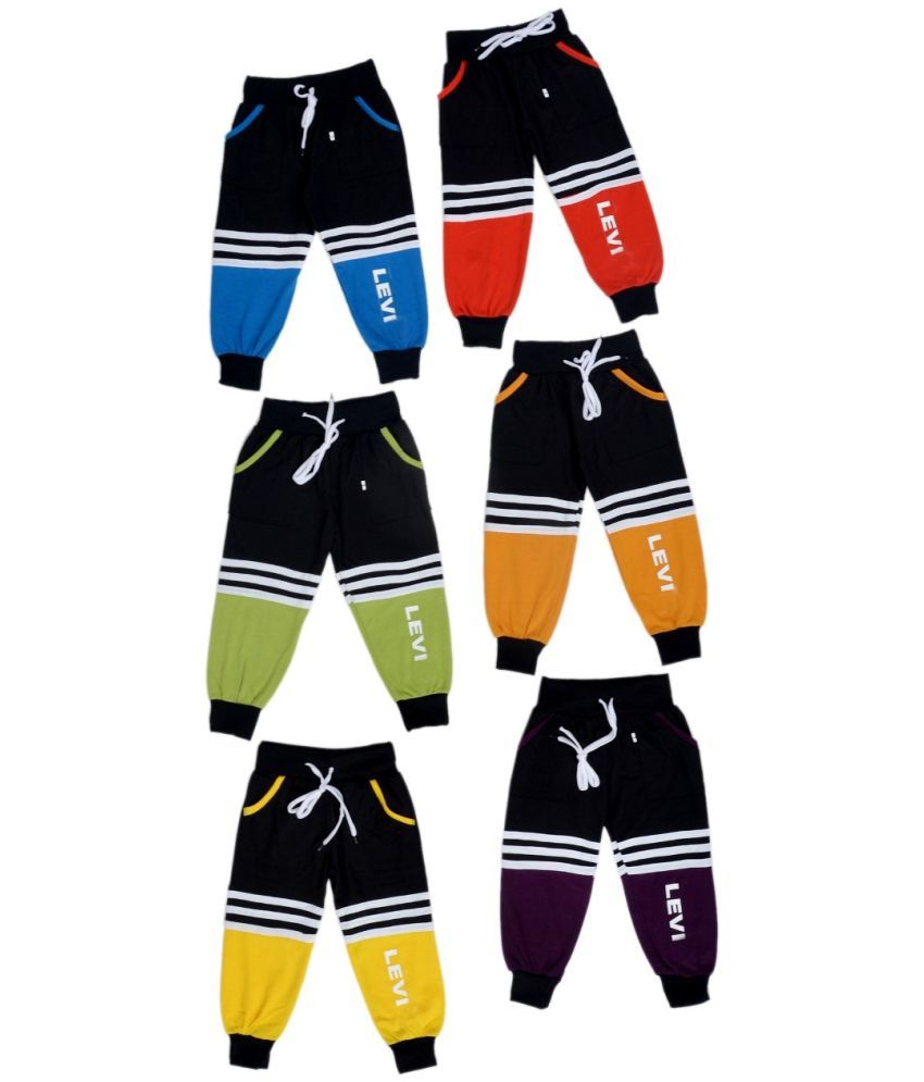     			DIAMOND EXPORTER Pack of 6 Boys Cotton Blend Trackpant ( Multi Color )