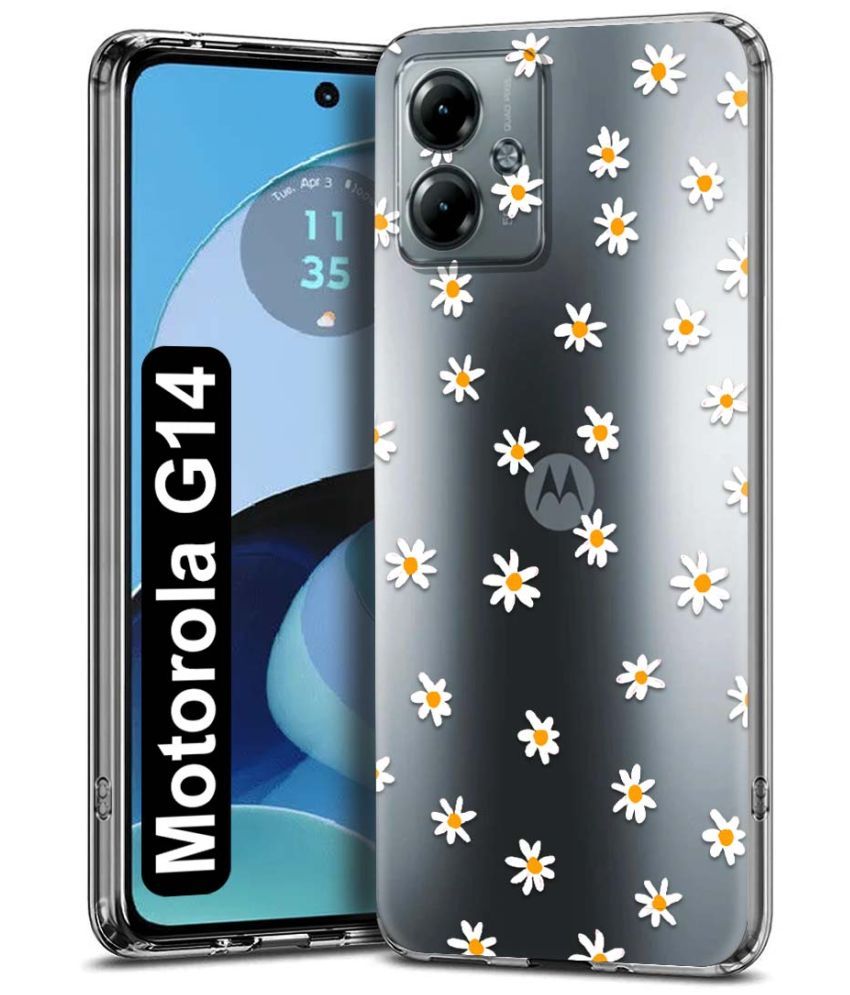     			Fashionury Multicolor Printed Back Cover Silicon Compatible For Motorola G14 ( Pack of 1 )