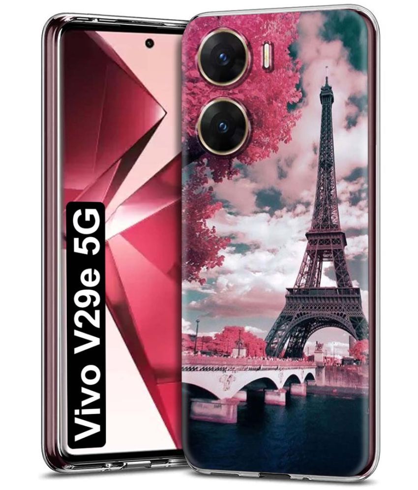     			Fashionury Multicolor Printed Back Cover Silicon Compatible For Vivo V29e ( Pack of 1 )