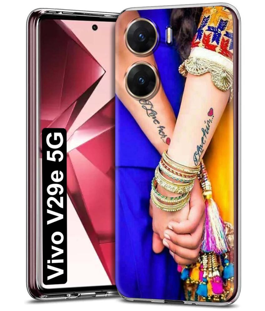     			Fashionury Multicolor Printed Back Cover Silicon Compatible For Vivo V29e ( Pack of 1 )