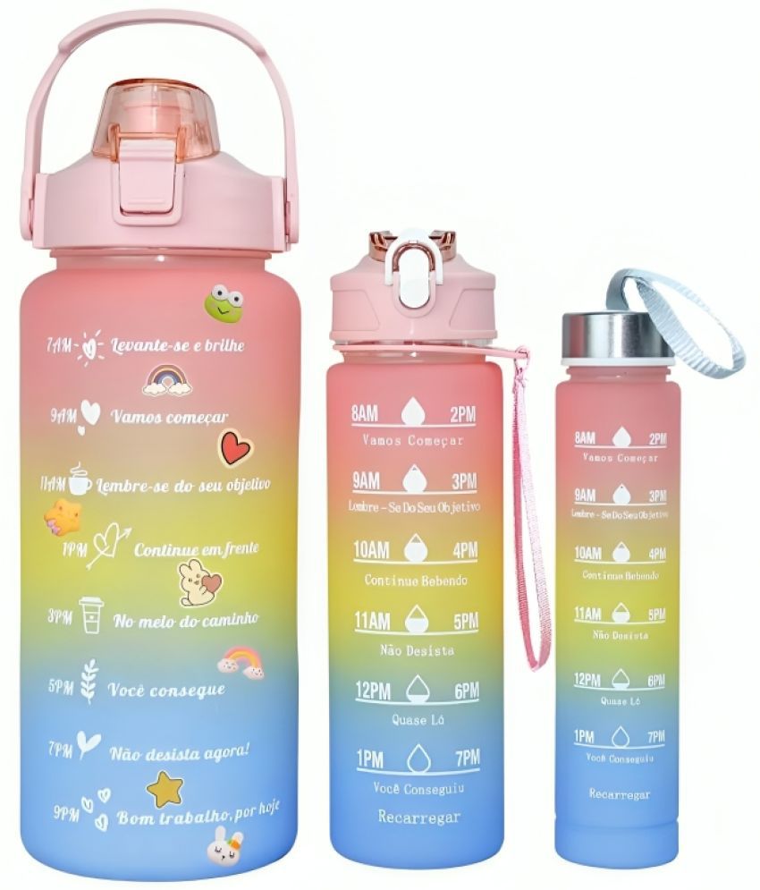     			GAYATRI CREATION Multicolour Water Bottle 2000 mL ( Set of 3 )