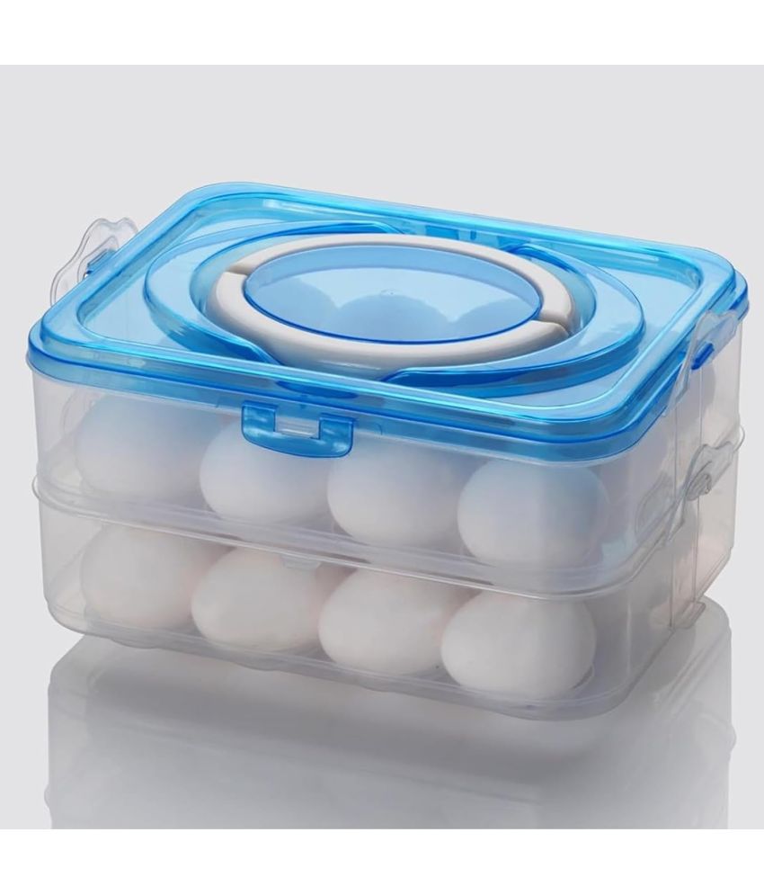     			HOMETALES Plastic Transparent Egg Container ( Set of 1 )