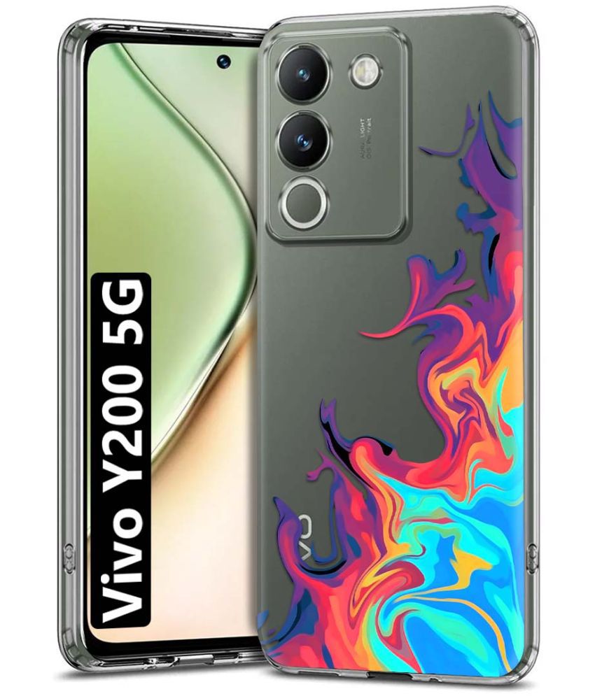     			NBOX Multicolor Printed Back Cover Silicon Compatible For Vivo Y200 ( Pack of 1 )