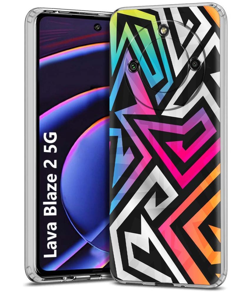     			NBOX Multicolor Printed Back Cover Silicon Compatible For Lava Blaze 2 ( Pack of 1 )