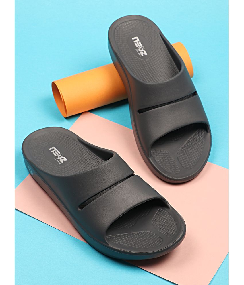     			Neoz Grey Men's Slide Flip Flop