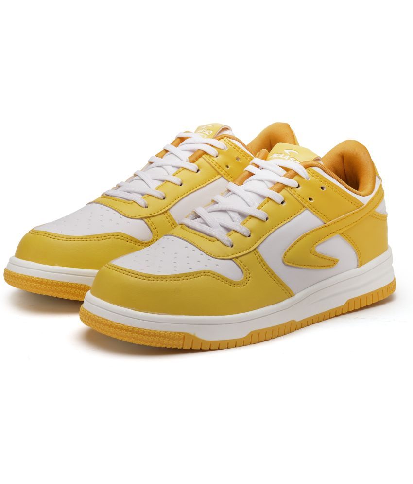     			Picaaso Yellow Men's Sports Running Shoes