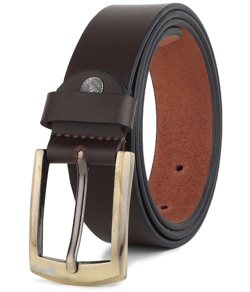     			SUNSHOPPING - Brown 100% Leather Men's Formal Belt ( Pack of 1 )