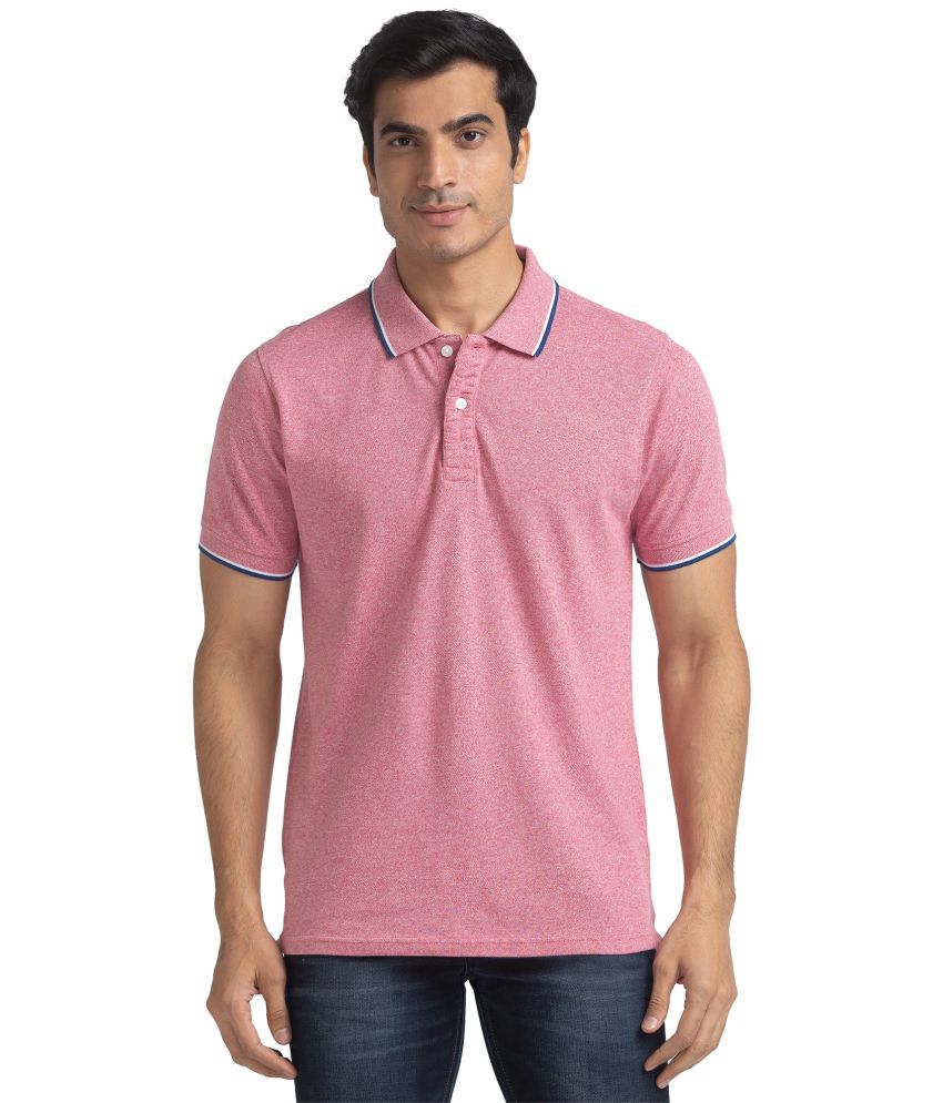     			Colorplus Cotton Slim Fit Solid Half Sleeves Men's Polo T-Shirt - Red ( Pack of 1 )