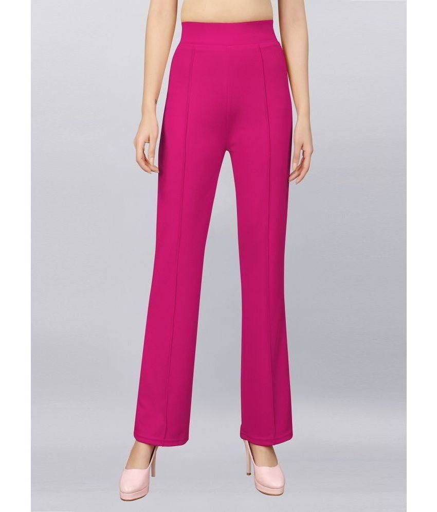     			Gazal Fashions Pink Cotton Blend Flared Women's Bootcut Pants ( Pack of 1 )
