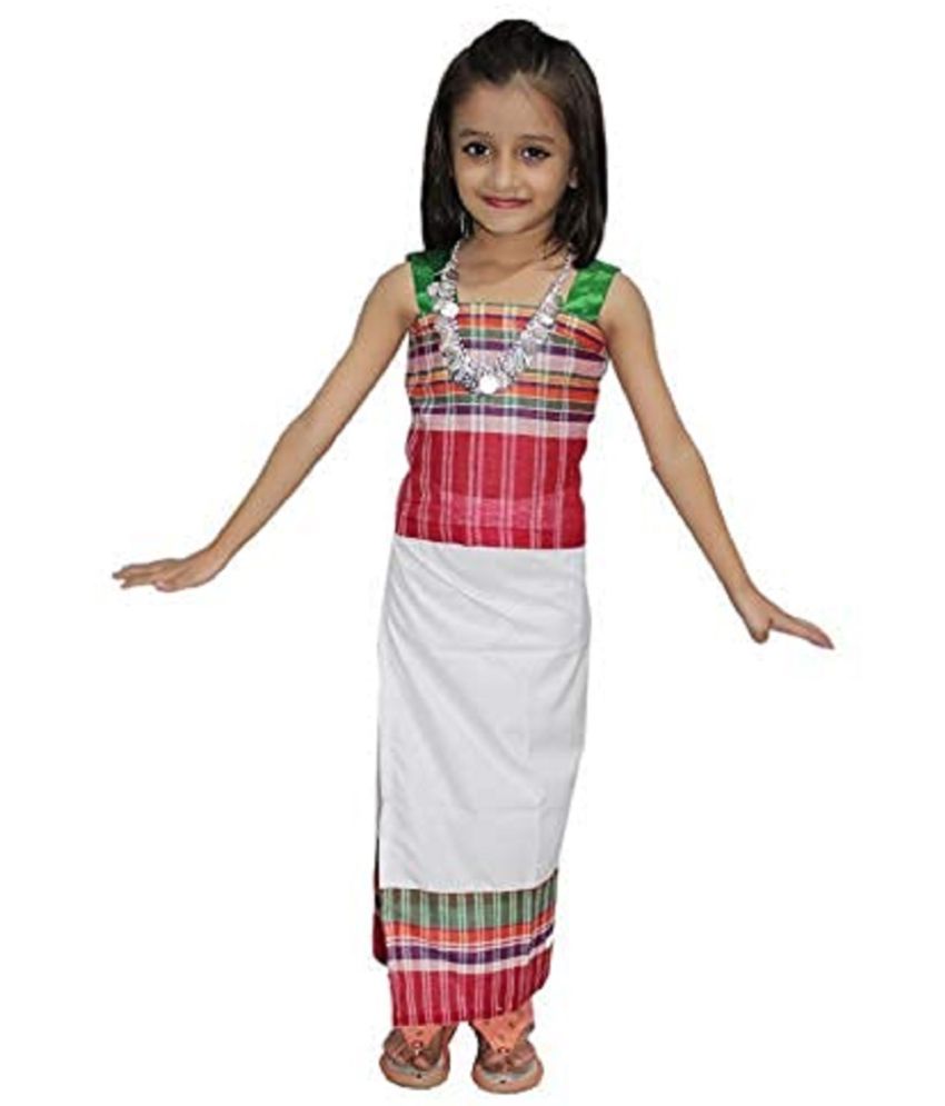     			Kaku Fancy Dresses Indian State Dance Costume Multicolor, for Girls