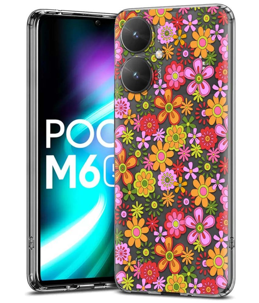     			NBOX Multicolor Printed Back Cover Silicon Compatible For Poco M6 5G ( Pack of 1 )