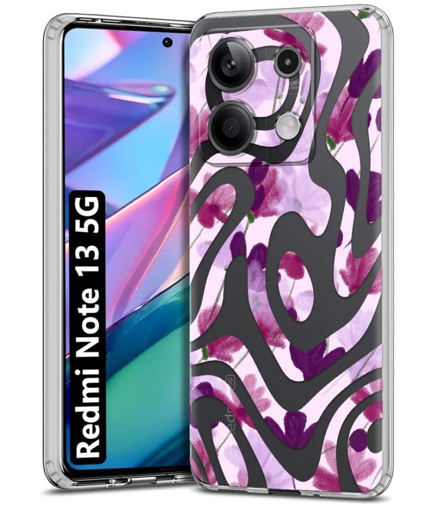     			NBOX Multicolor Printed Back Cover Silicon Compatible For Redmi Note 13 5G ( Pack of 1 )