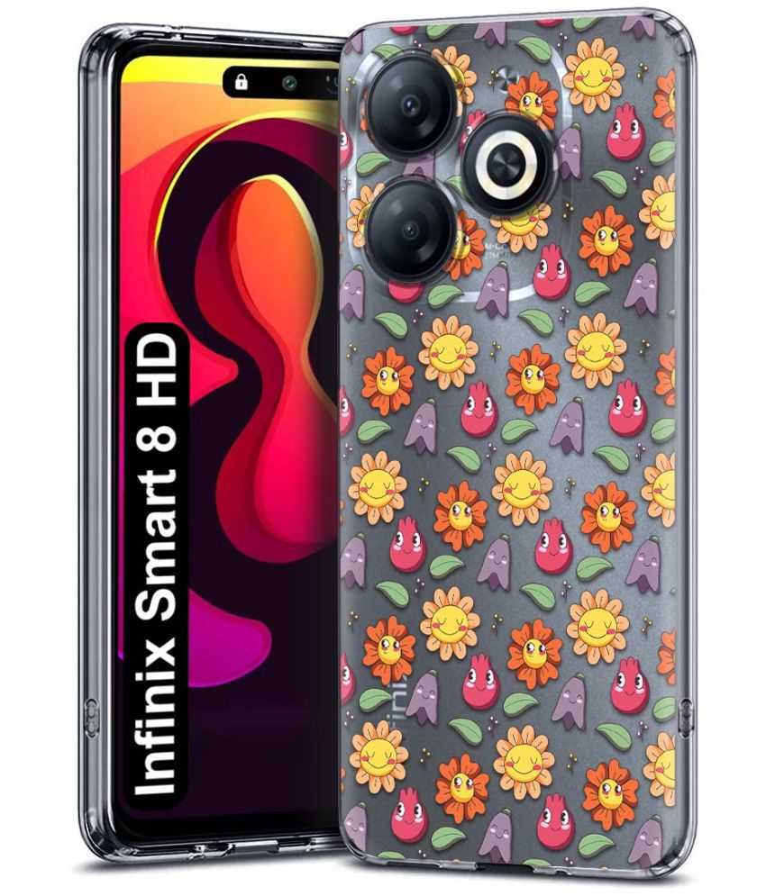     			NBOX Multicolor Printed Back Cover Silicon Compatible For Infinix Smart 8 HD ( Pack of 1 )